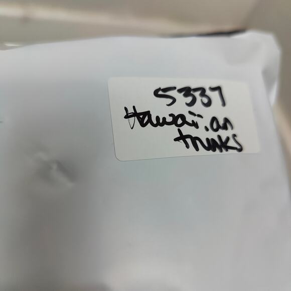 M Nii Makaha Hawaiian Swim Trunks‎ Mens 30 Blue Tropical Print Shorts Lined Vtg - Picture 7 of 7